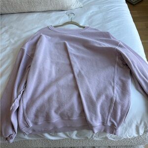 DAILY DRILLS OVERSIZED CREWNECK IN LADYBIRD, SIZE M/L, REVERSIBLE TERRY CLOTH